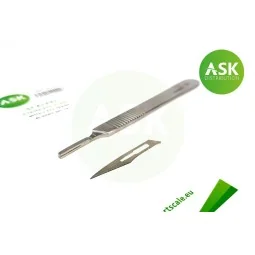 Scalpel stainless steel with 3pcs spare blades no.11 - Art Scale Ki...