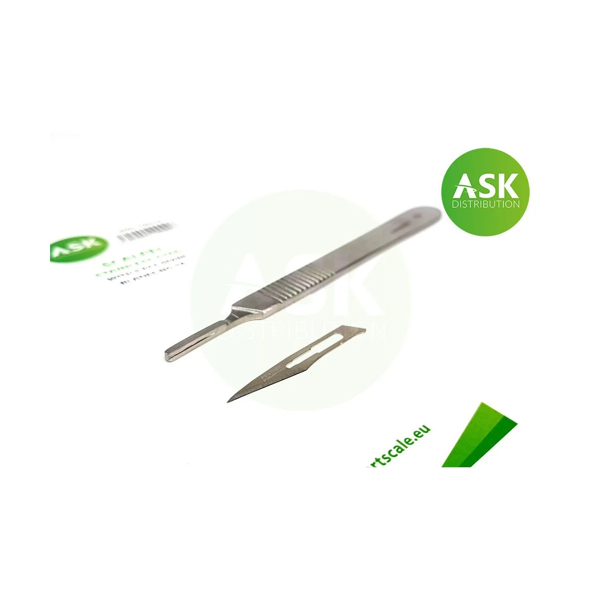 Scalpel stainless steel with 3pcs spare blades no.11 - Art Scale Ki...