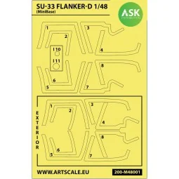 Su-27K Sea Flanker / Su-33 Flanker D double-sided painting mask for...