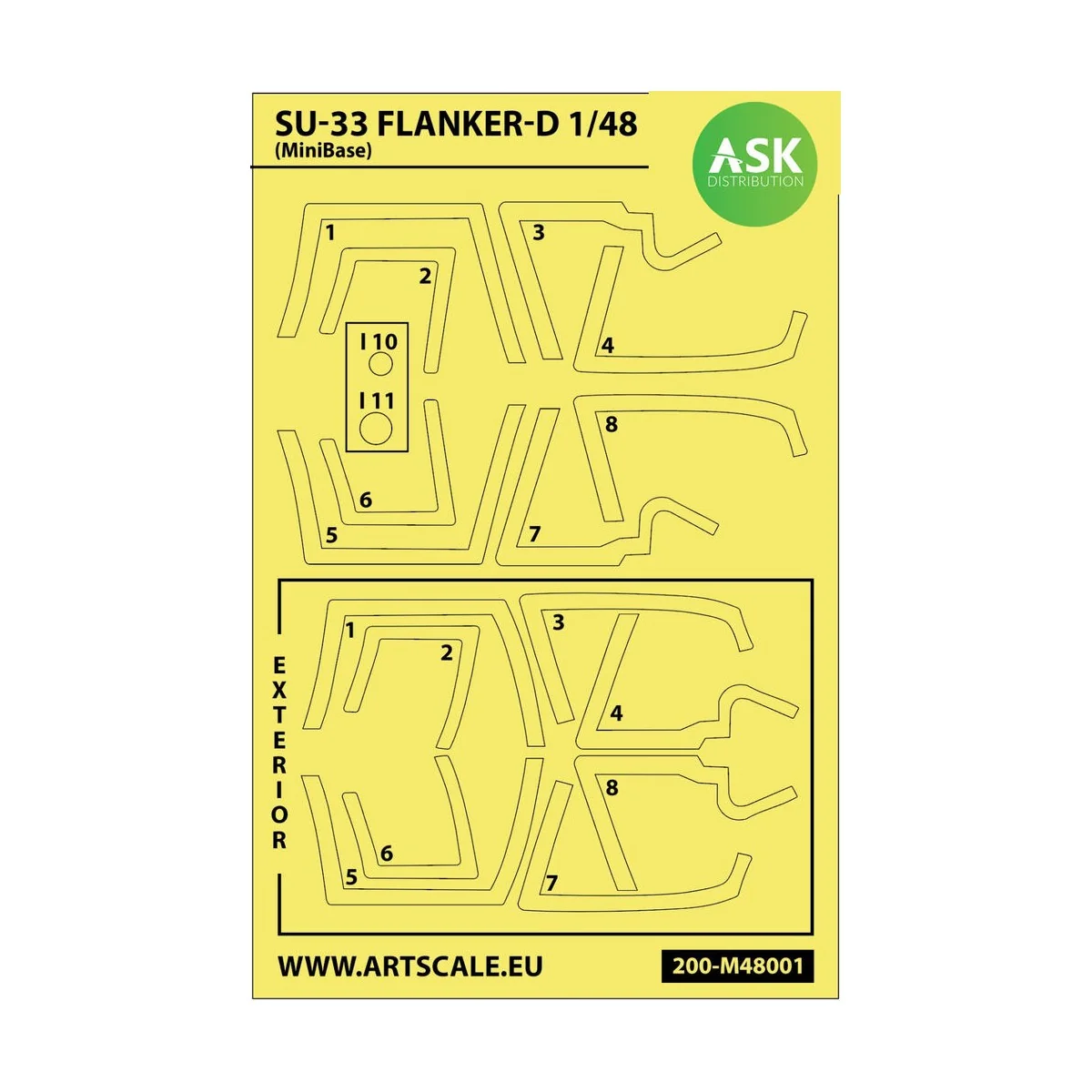 Su-27K Sea Flanker / Su-33 Flanker D double-sided painting mask for...