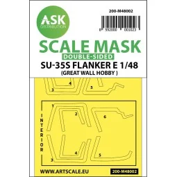 Su-35S Flanker E double-sided painting mask for Great Wall Hobby, 1...