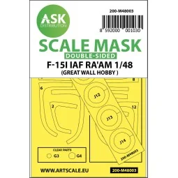 F-15I Ra'am double-sided painting mask for Great Wall Hobby - Art S...