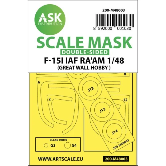 F-15I Ra'am double-sided painting mask for Great Wall Hobby - Art S...
