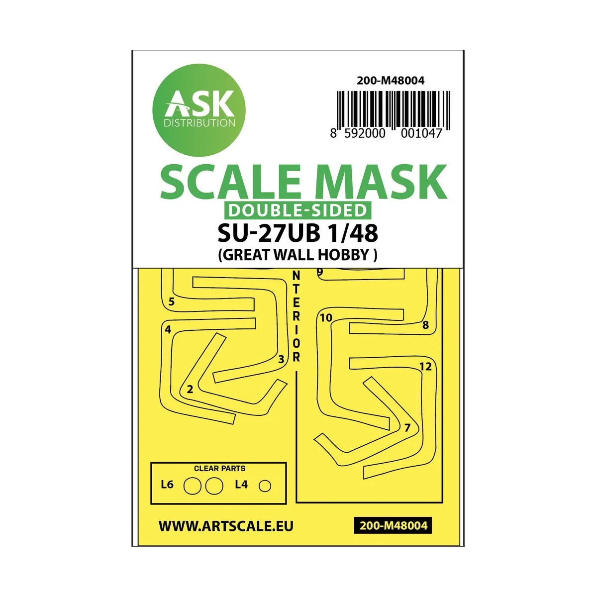 SU-27UB double-sided painting mask for Great Wall Hobby, 1/48 - Art...