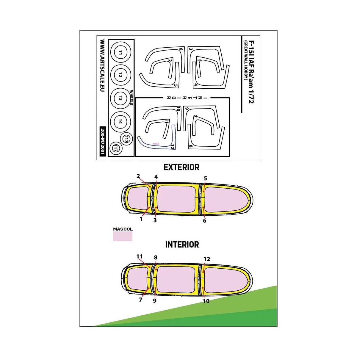 F-15I IAF RA´AM double-sided painting mask for Great Wall Hobby - A...