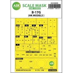 B-17G Flying Fortress outside painting mask for HK Models, 1/48 - A...