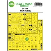 B-17F Flying Fortress outside painting mask for HK Models, 1/48 - A...