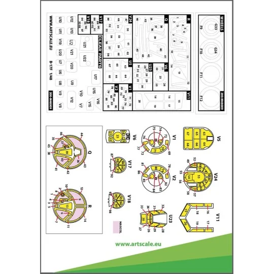 B-17F Flying Fortress outside painting mask for HK Models - Art Sca...