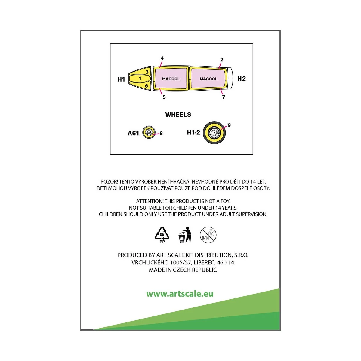 Hawker Hunter F.6 double-sided painting mask for Airfix - Art Scale...