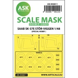 SAAB SK-37E Stör-Viggen double-sided painting mask for Special Hobb...