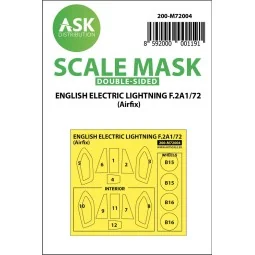 EE Lightning F.2A double-sided painting mask for Airfix - Art Scale...