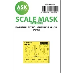 EE Lightning F.2A one-sided painting mask for Airfix - Art Scale Ki...