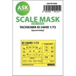 Tachikawa Ki-54HEI one-sided painting mask for Special Hobby, 1/72 ...