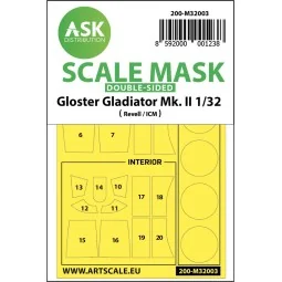 Gloster Gladiator Mk.II double-sided painting mask for Revell / ICM...