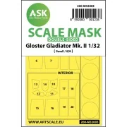 Gloster Gladiator Mk.II double-sided painting mask for Revell / ICM...