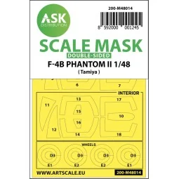 F-4B Phantom double-sided painting mask for Tamiya - Art Scale Kit ...