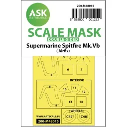 Spitfire Mk.Vb double-sided painting mask for Airfix, 1/48 - Art Sc...