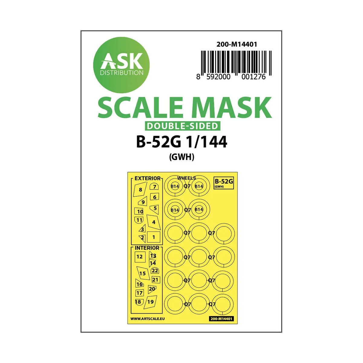 B-52G double-sided painting mask for Great Wall Hobby - Art Scale K...