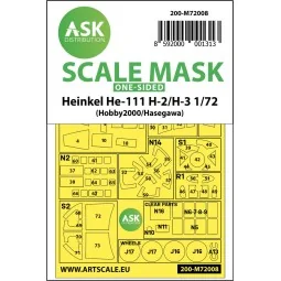 Heinkel He 111H-2/H-3 one-sided painting mask for Hasegawa / Hobby2...