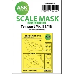 Hawker Tempest Mk.II double-sided painting mask for Eduard / Specia...