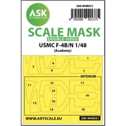 USMC F-4B/N double-sided painting mask for Academy, 1/48 - Art Scal...