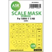 Focke Wulf Fw 189 one-sided painting mask for Great Wall Hobby - Ar...
