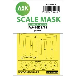 F/A-18E double-sided painting mask for MENG - Art Scale Kit 200-M48025