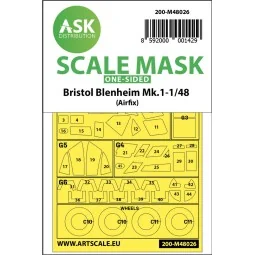 Bristol Blenheim Mk.I one-sided painting mask for Airfix - Art Scal...