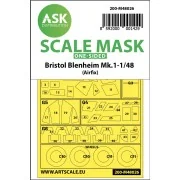 Bristol Blenheim Mk.I one-sided painting mask for Airfix, 1/48 - Ar...