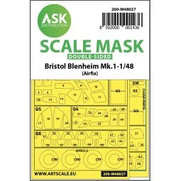Bristol Blenheim Mk.I double-sided painting mask for Airfix, 1/48 -...