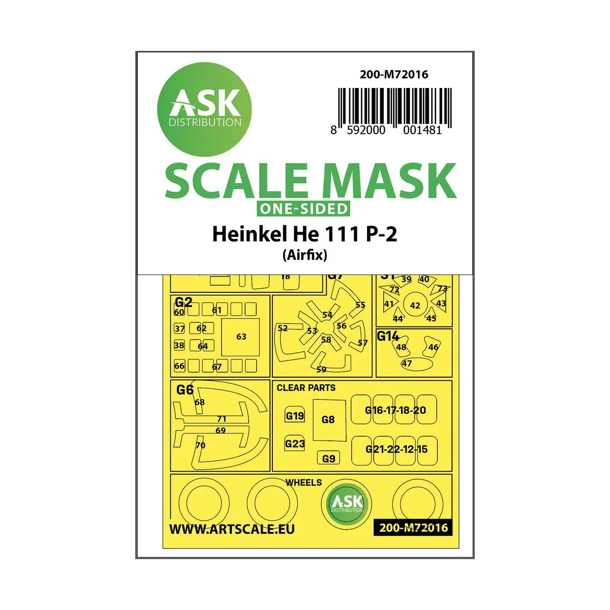 Heinkel He 111P-2 one-sided for Airfix - Art Scale Kit 200-M72016