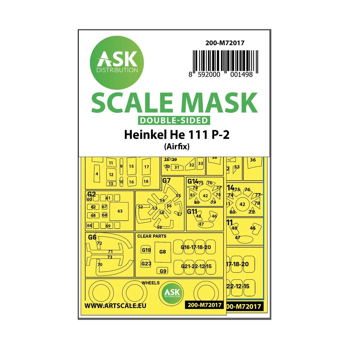 Heinkel He 111P-2 double-sided for Airfix, 1/72 - Art Scale Kit 200...