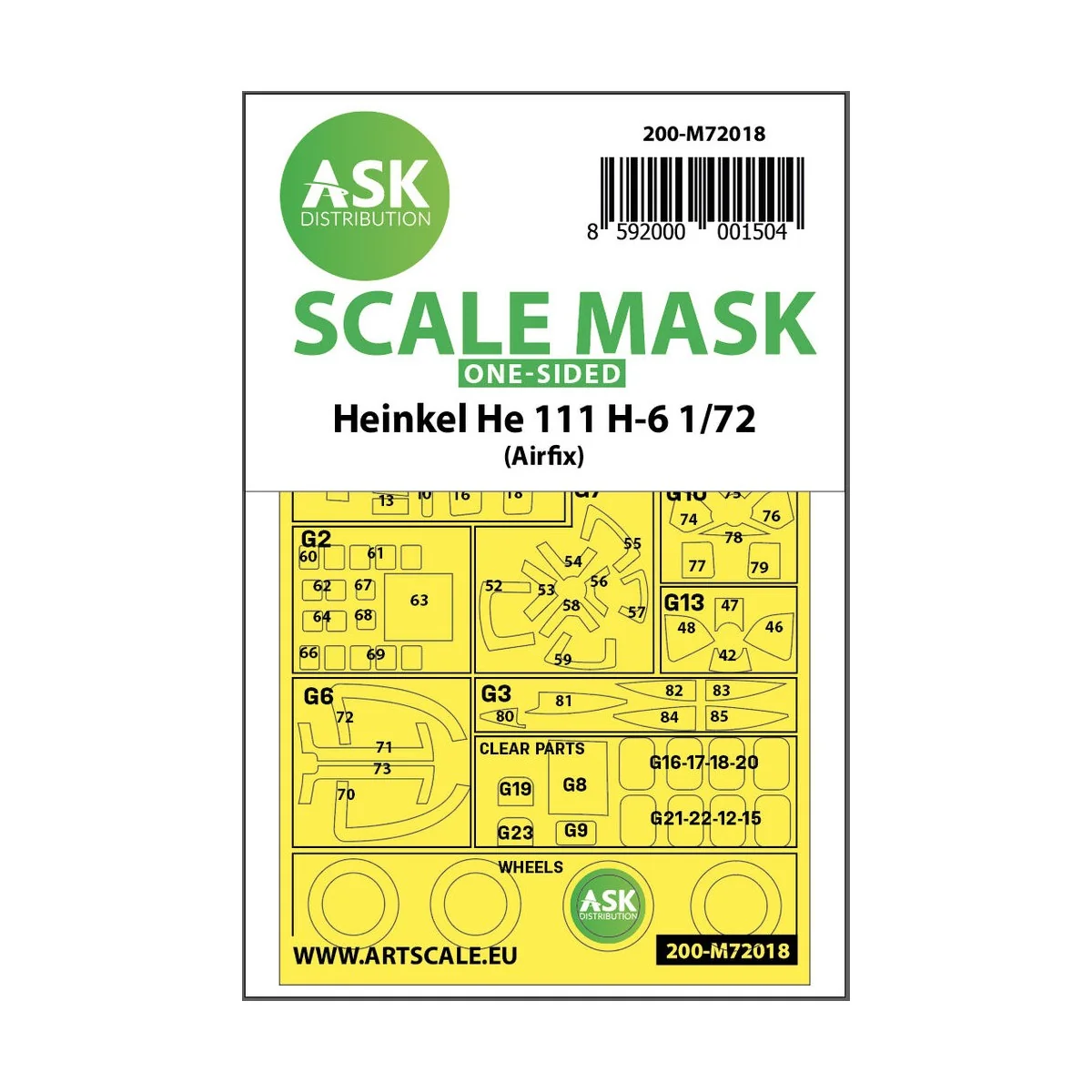 Heinkel He 111 H-6 one-sided for Airfix, 1/72 - Art Scale Kit 200-M...