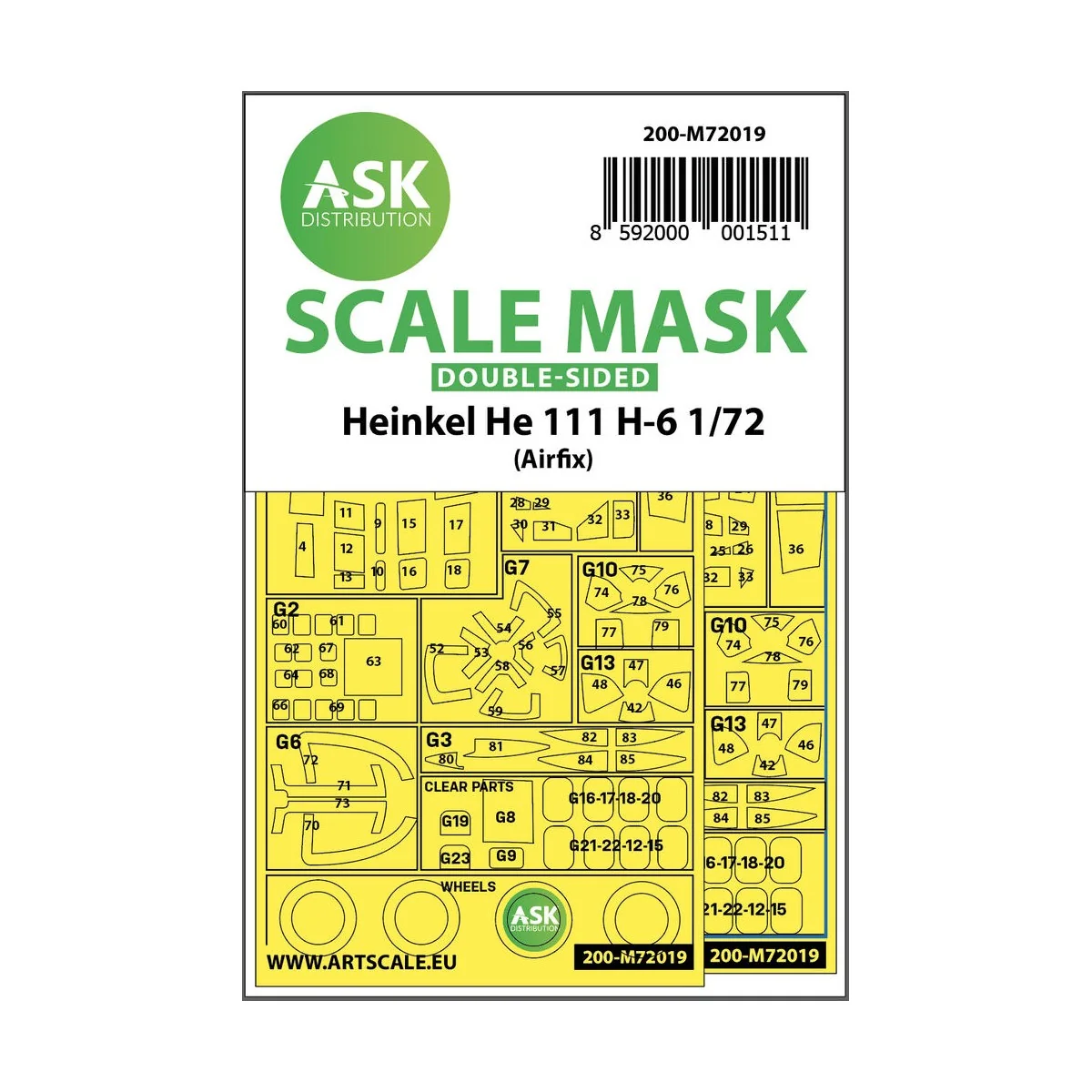 Heinkel He 111 H-6 double-sided for Airfix - Art Scale Kit 200-M72019