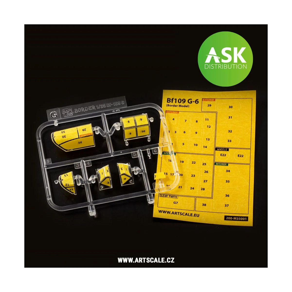 Messerschmitt Bf 109G-6 double-sided painting mask for Border Model...