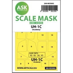 UH-1C one-sided painting mask for Academy - Art Scale Kit 200-M35002
