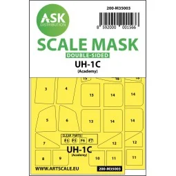 UH-1C double-sided painting mask for Academy - Art Scale Kit 200-M3...