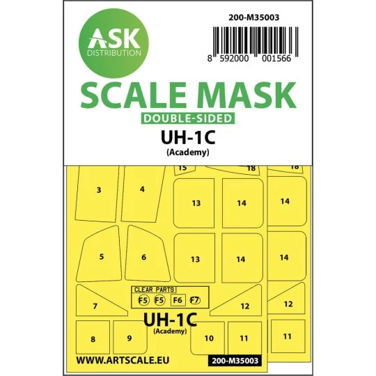 UH-1C double-sided painting mask for Academy, 1/35 - Art Scale Kit ...