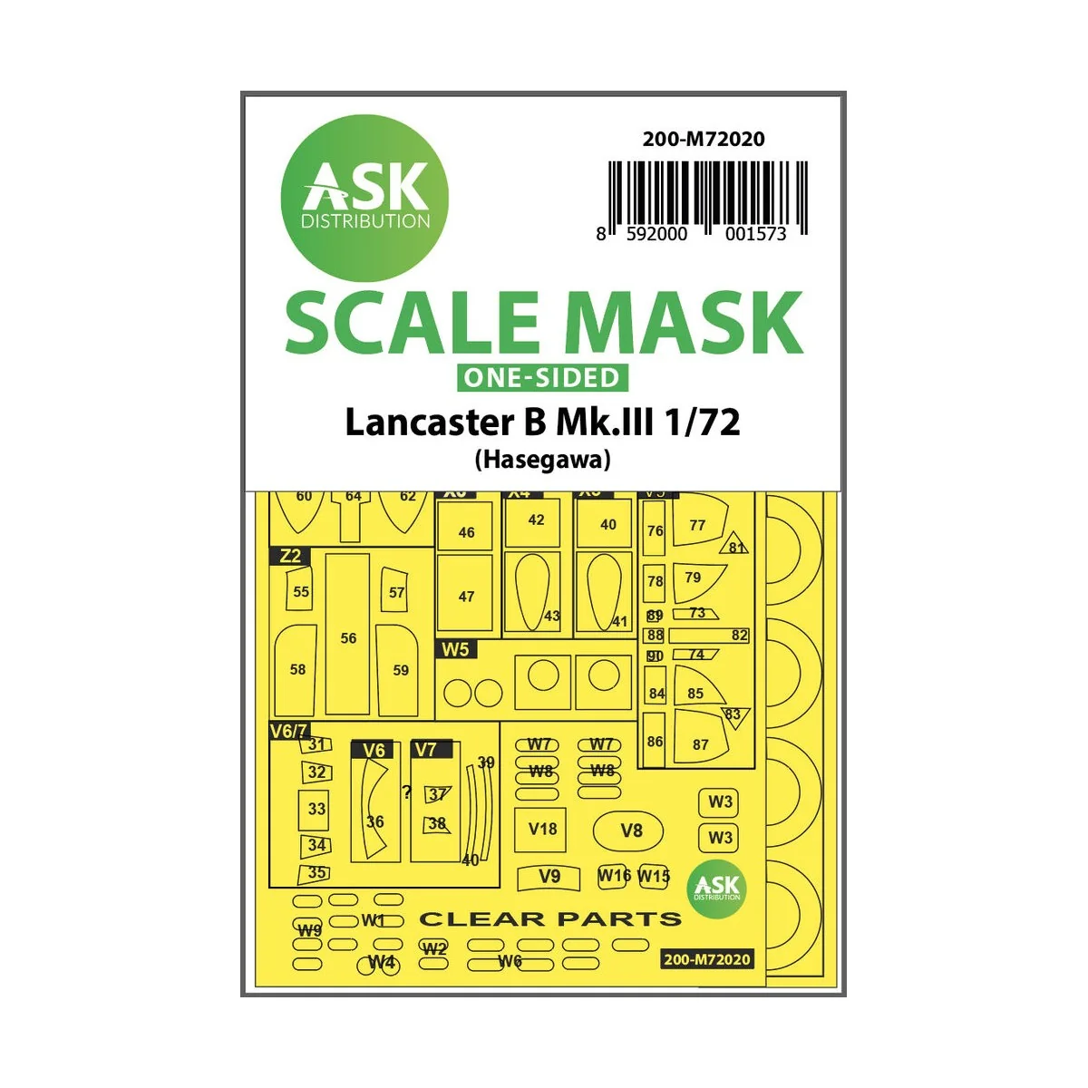 Lancaster B Mk.III one-sided for Hasegawa, 1/72 - Art Scale Kit 200...