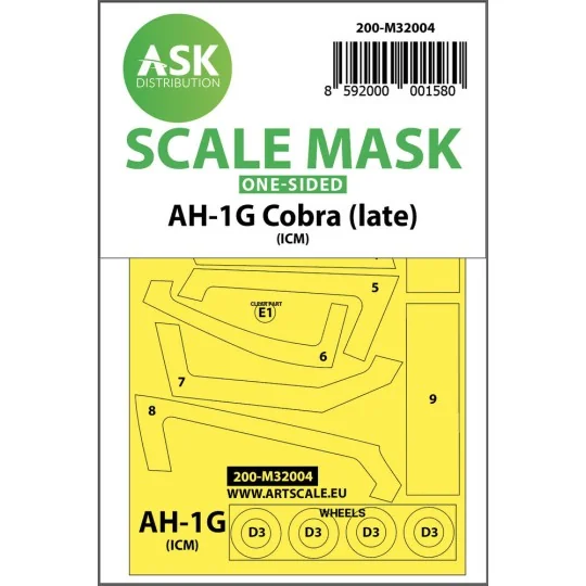 AH-1G Cobra (late) one-sided for ICM / Special Hobby, 1/32 - Art Sc...