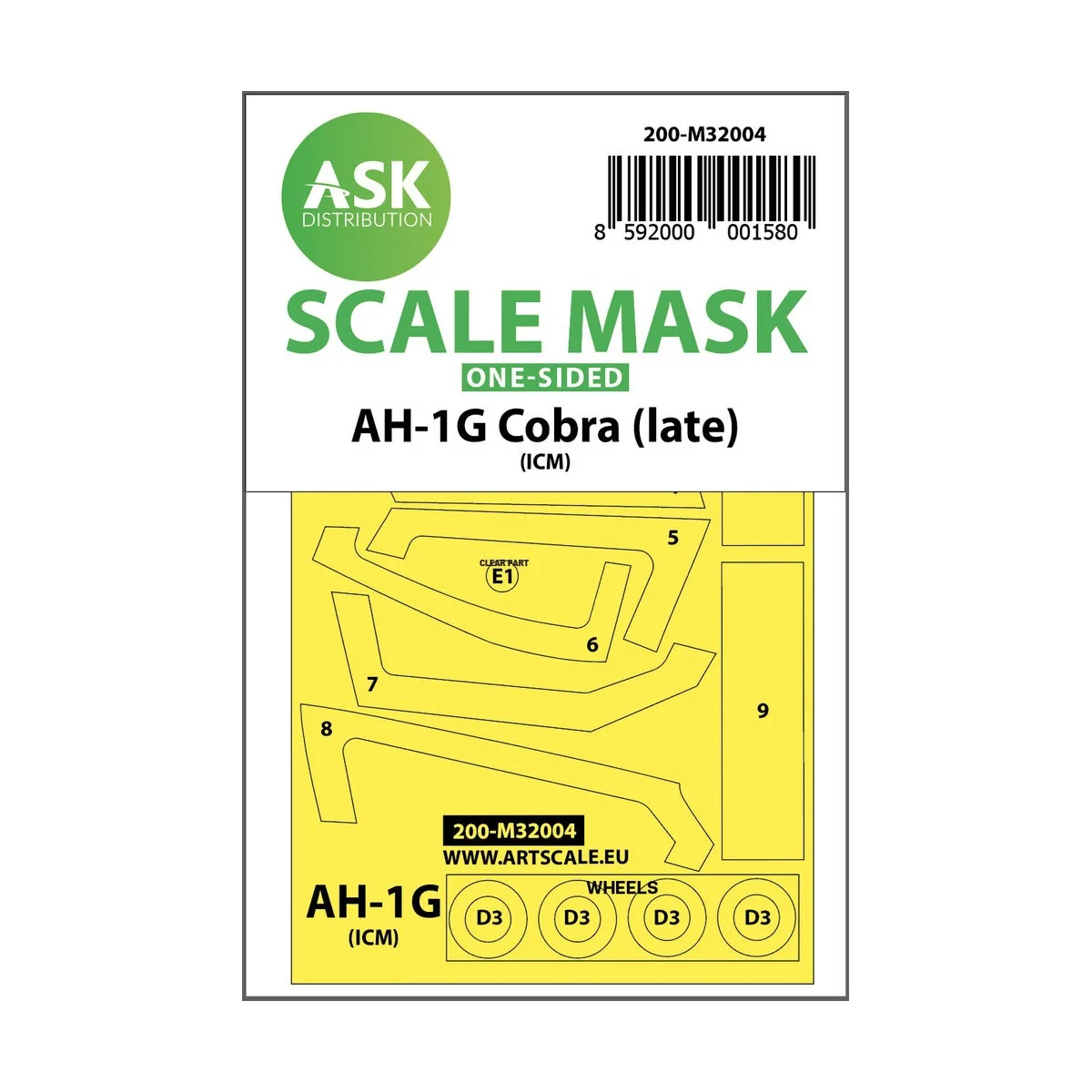 AH-1G Cobra (late) one-sided for ICM / Special Hobby - Art Scale Ki...