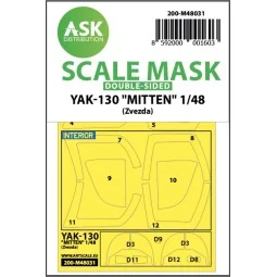Yak-130 Mitten double-sided painting mask for Zvezda, 1/48 - Art Sc...
