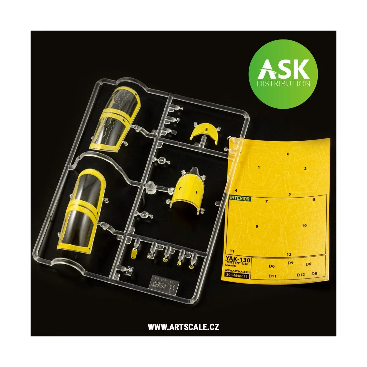 Yak-130 Mitten double-sided painting mask for Zvezda, 1/48 - Art Sc...