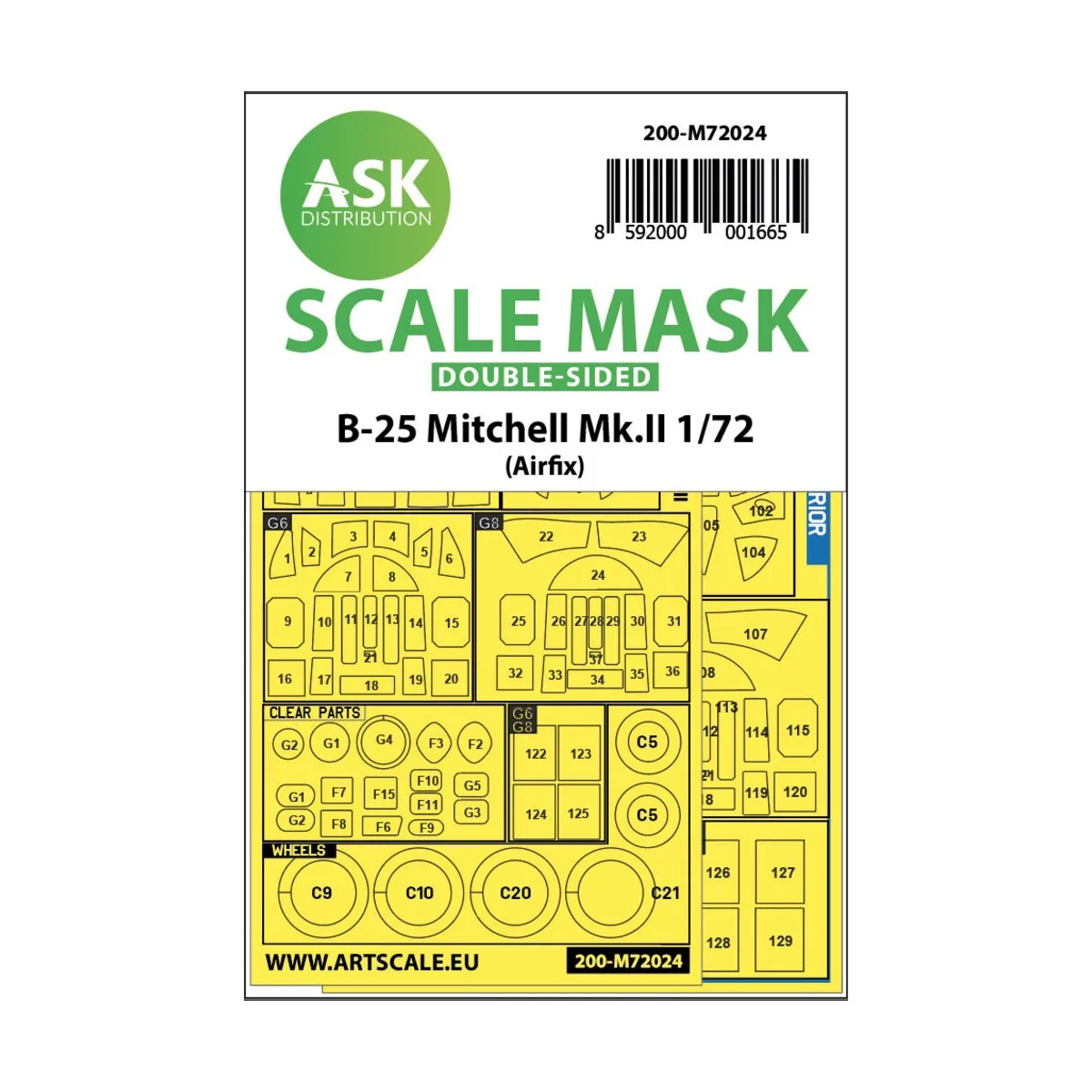 B-25 Mitchell Mk.II double-sided for Airfix, 1/72 - Art Scale Kit 2...