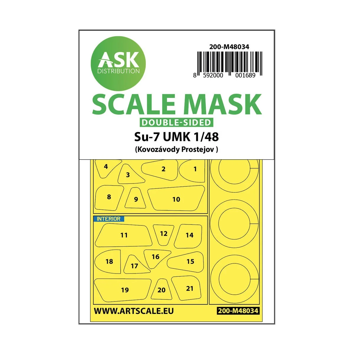 Su-7 UMK double-sided painting mask, 1/48 - Art Scale Kit 200-M48034