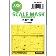 F-4C double-sided painting mask for Academy - Art Scale Kit 200-M48035
