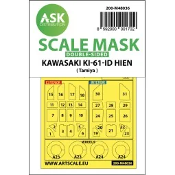 Kawasaki Ki-61-ID Hien double-sided painting mask for Tamiya - Art ...