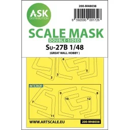 SU-27 Flanker B double-sided painting mask for Great Wall Hobby - A...