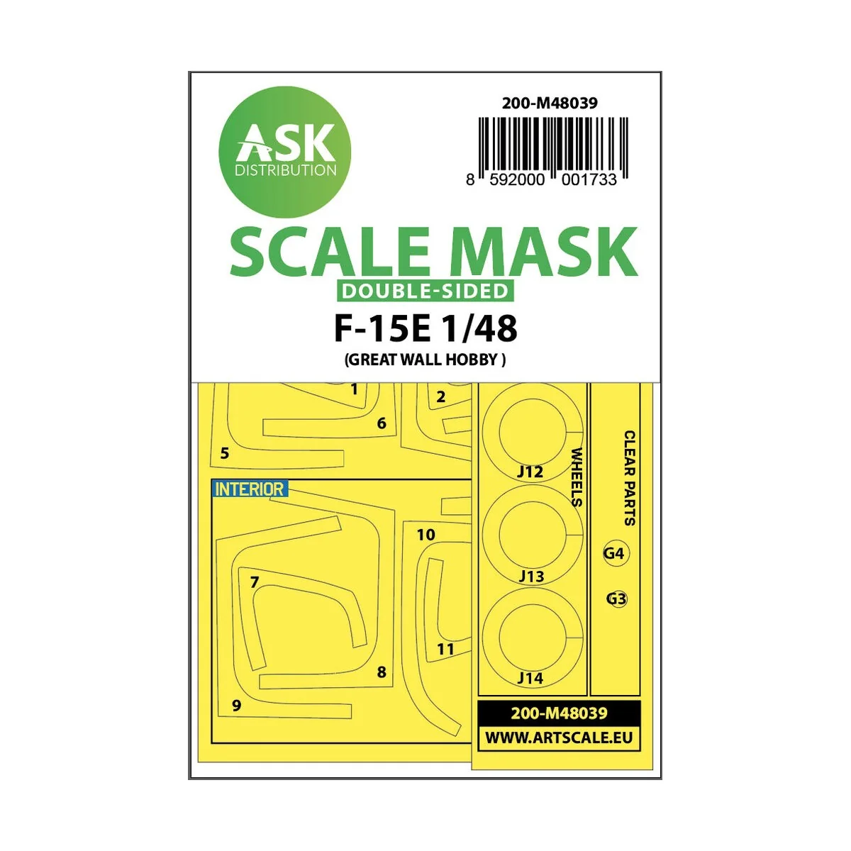 F-15E double-sided painting mask for Great Wall Hobby, 1/48 - Art S...