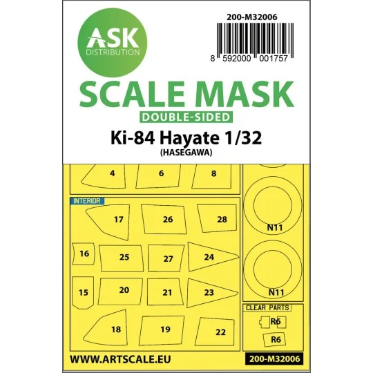 Nakajima Ki-84 Hayate double-sided express mask for Hasegawa - Art ...